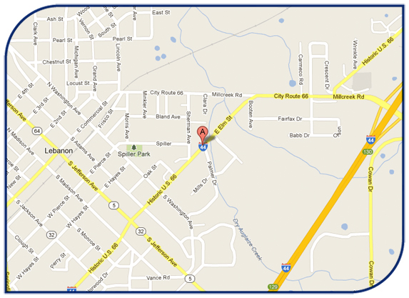 Map of David Layman Insurance Group in Lebanon, MO